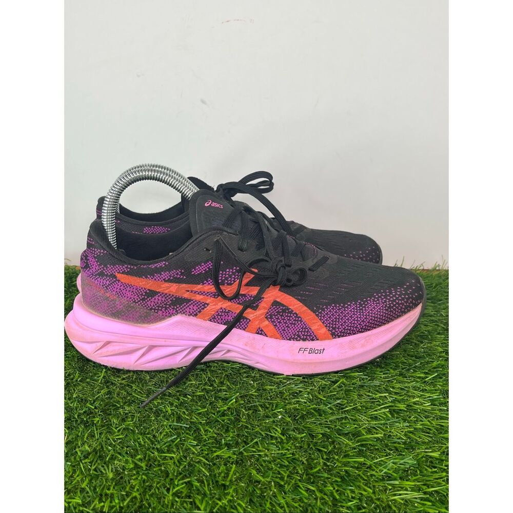ASICS Novablast Women's Running Shoes | Black/Pink/Orange | US Size 8 - Picture 3 of 11